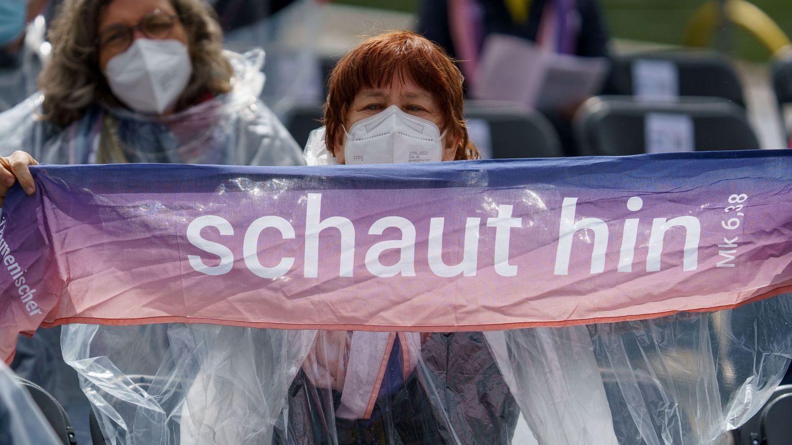 beim Schlussgottesdienst des 3. Ökumenischen Kirchentags in Frankfurt