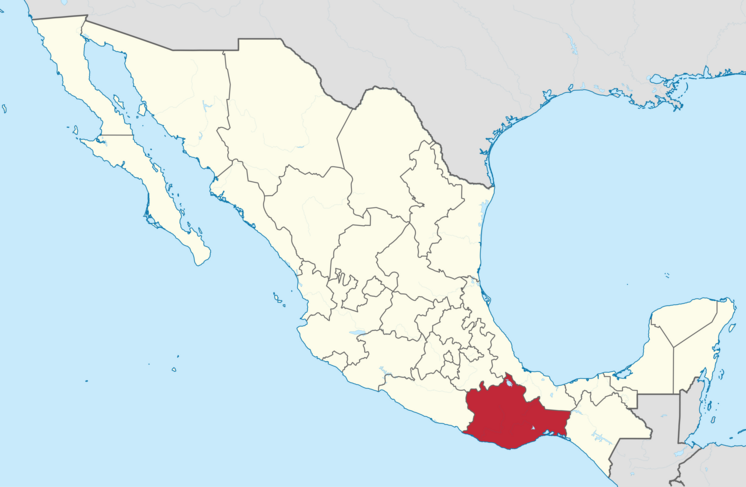 Lage von Oaxaca in Mexiko © Wikimedia Commons