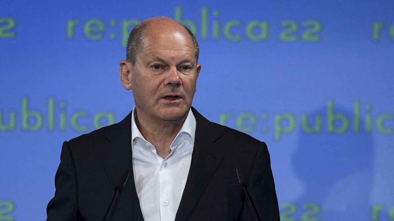 undeskanzler Scholz spricht auf der re:publica