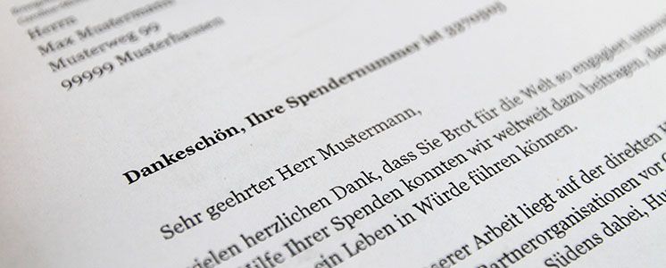 Spendenbescheinigung