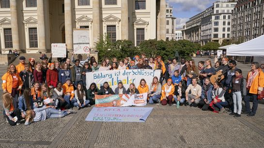 Demo auf dem Gendarmenmarkt in Berlin