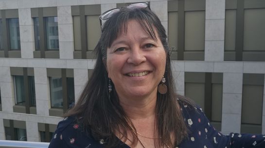 Toni Hancox bei einem Besuch in Berlin