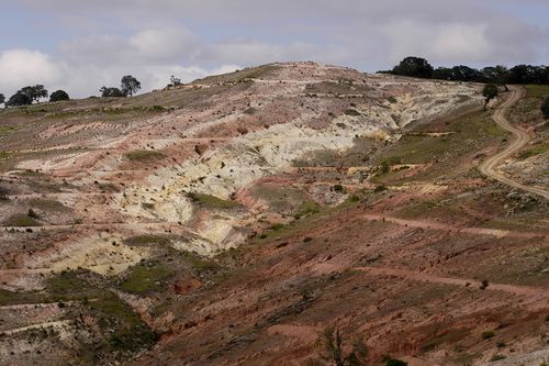 Erodierte Landschaft in den Bergen Mexikos Erodierte Landschaft in den Bergen Mexikos