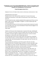 Predigt zur Aktionseröffnung 2016