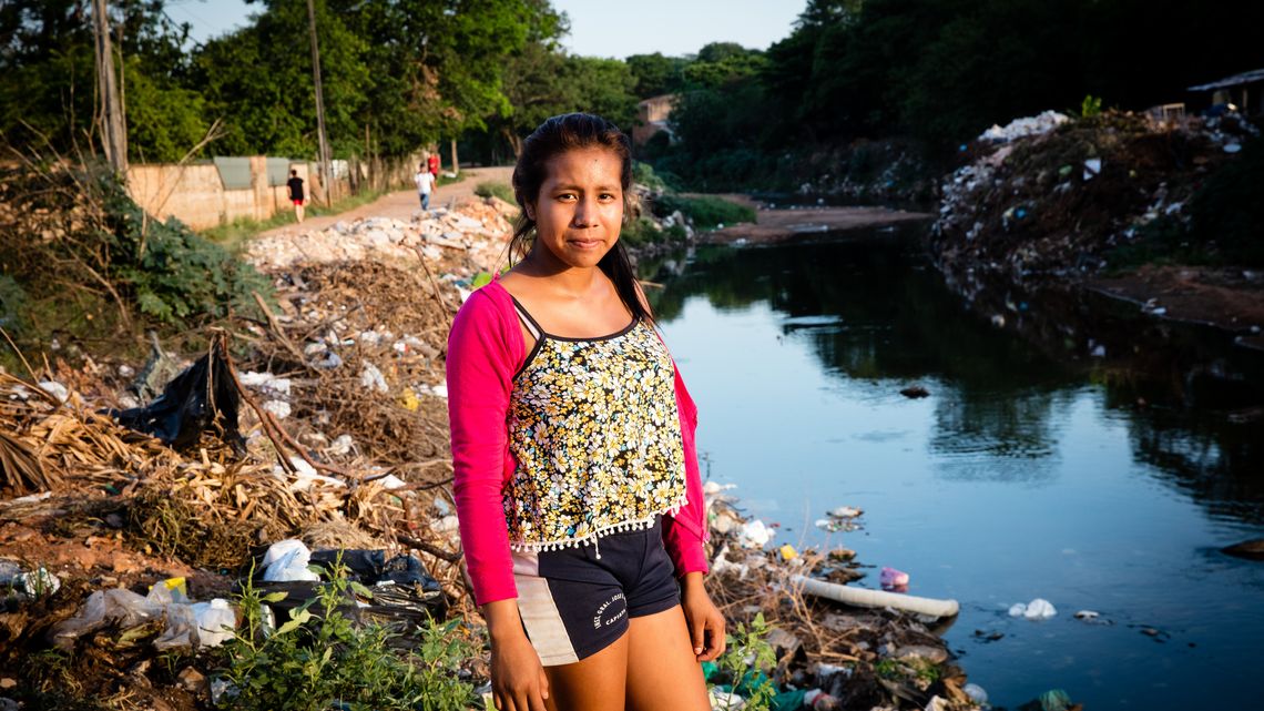 Leidi Gomez (13) in Cerro Poty.Leidi ist Delegierte der Kinderversammlung von Cerro Poty.
