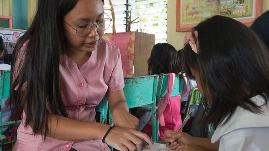 Matheunterricht auf den Philippinen