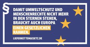 Aufruf zu einem europäischen Lieferkettengesetz
