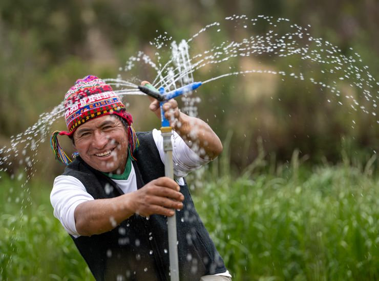 Bewässerungsanlage mit Wassersprenklern