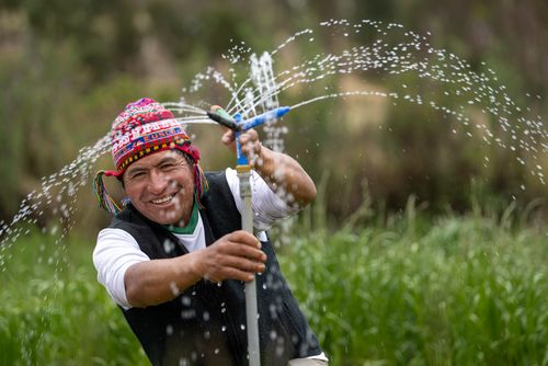 Bewässerungsanlage mit Wassersprenklern