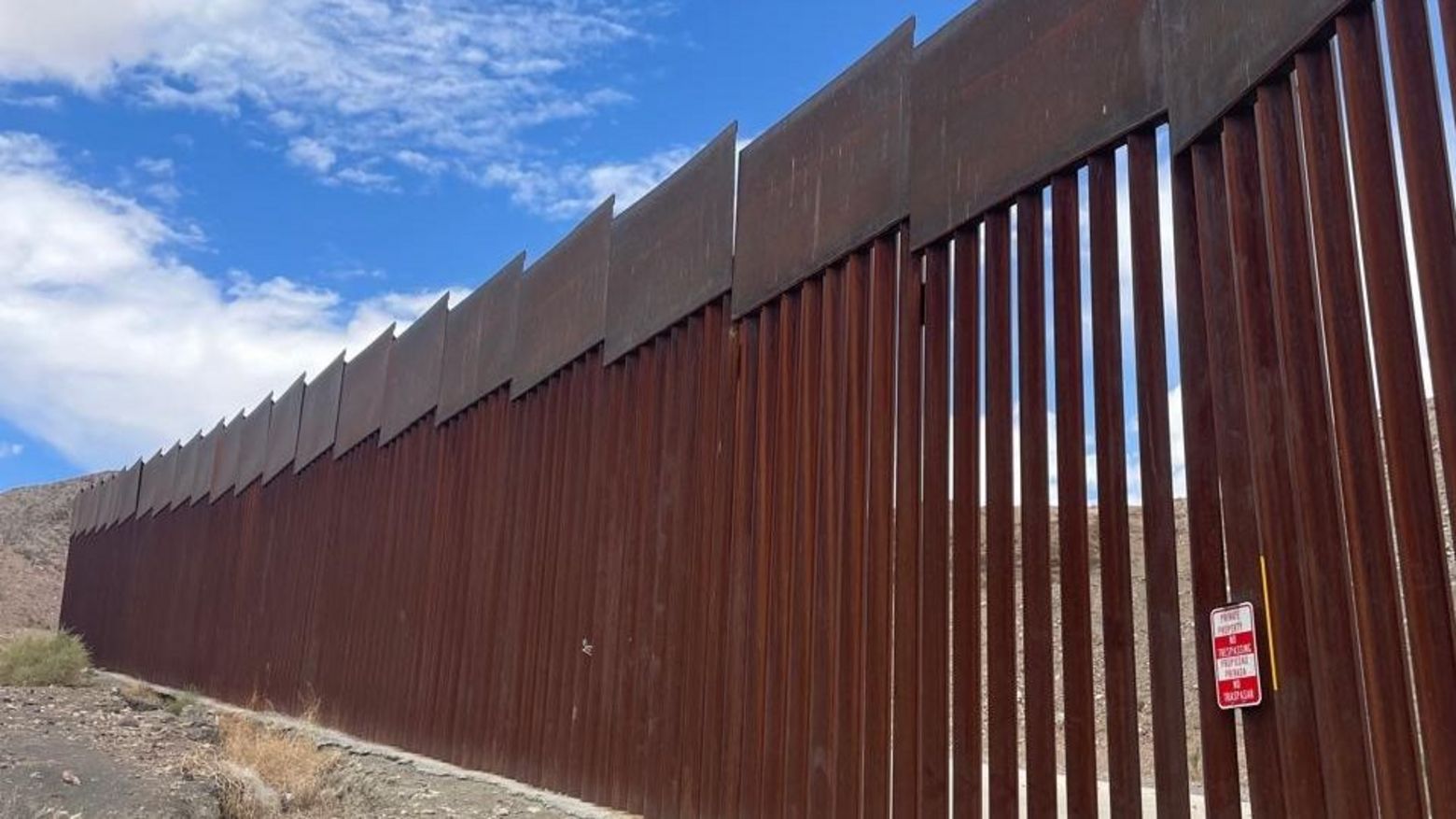Grenzzaun in der Wüste bei Ciudad Juarez