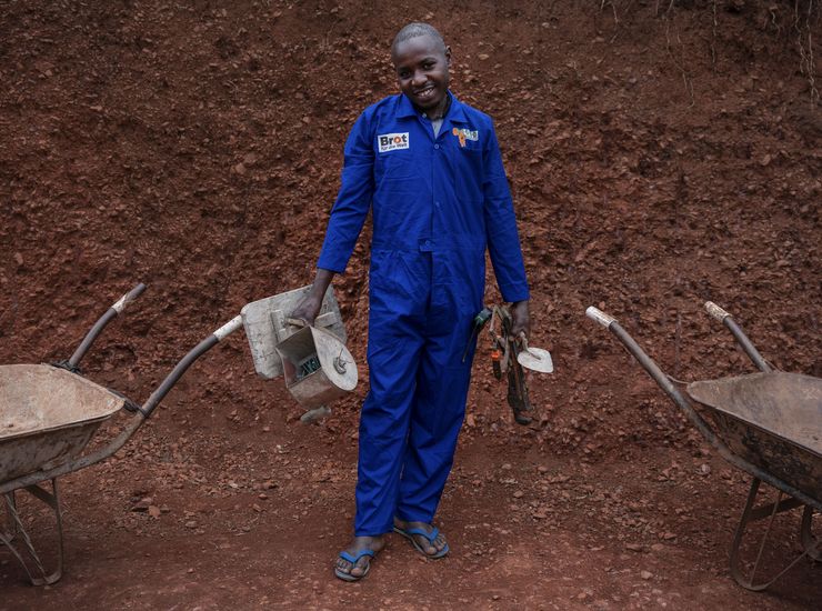 Wassertank vor dem Haus