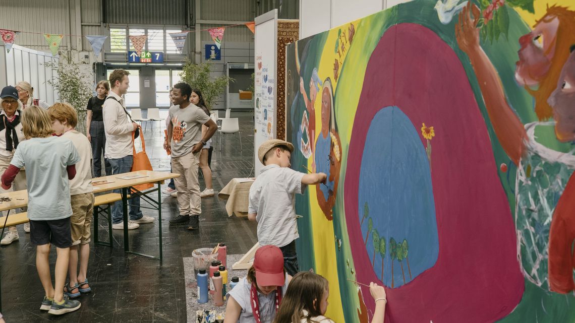 Mural auf Brot für die Welt-Jugendstand