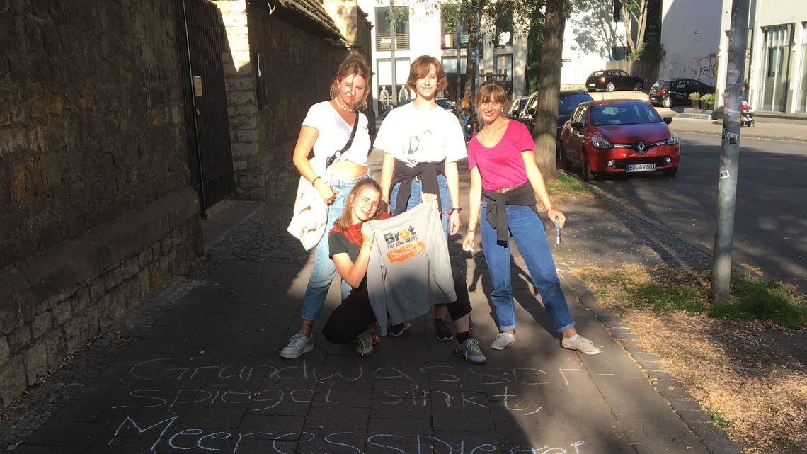 Kreideaktion in Erfurt