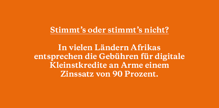 weißer Text auf orangenem Hintergrund