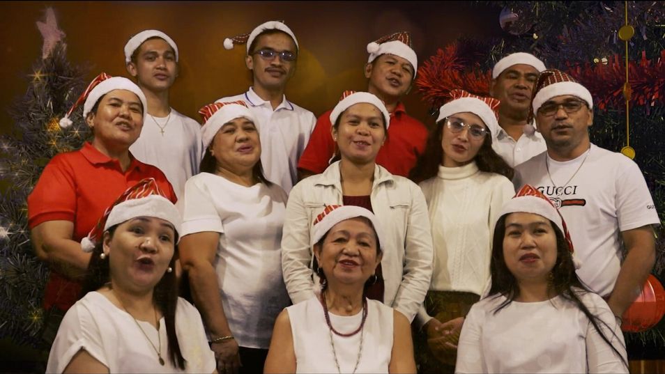 Ausschnitt aus dem Weihnachts-Chorvideo von Brot für die Welt 2022.