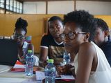 Im YMCA in Accra erfahren die Teilnehmenden zu Beginn des Projektes, wie sie ihr Wissen an andere Filmschaffende weitergeben können.