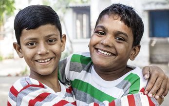 Organisation BBA (Bachpan Bachao Andolan) in Delhi, Indien | Mukti Ashram im Stadtteil Ibrahimpur in Nord-Delhi | Jasimuddin, 12 Jahre und sein bester Freund Sushil, 11 Jahre