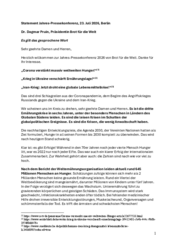 Statement Dagmar Pruin