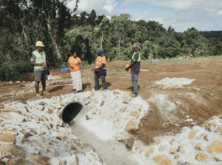 Begutachtung der Hauptdrainage