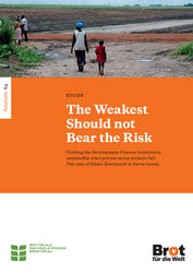 Analysis 64: The Weakest Should not Bear the Risk