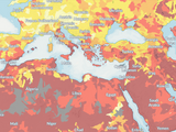 Landkarte MENA Wassermangel