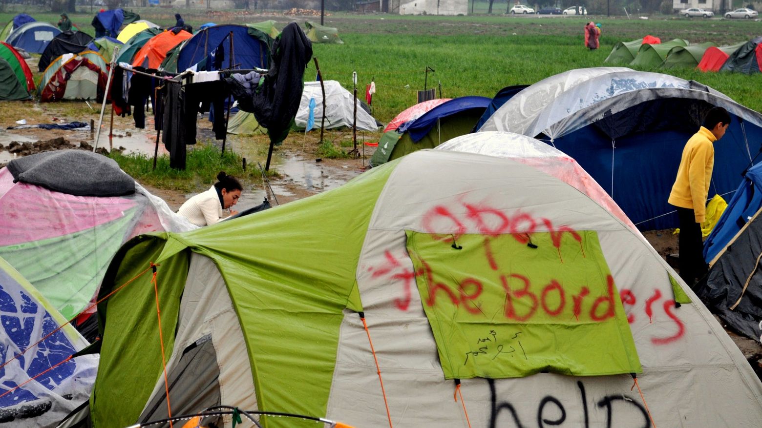 Das Flüchtlingscamp Idomeni im März 2016