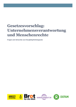 Gesetzesvorschlag: Unternehmensverantwortung und Menschenrechte