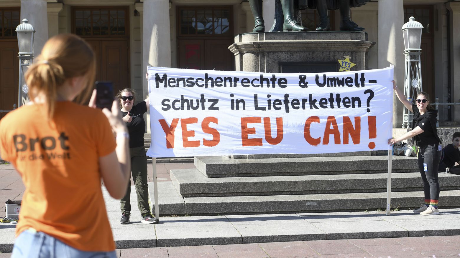 Banner EU-Lieferkettengesetz: Yes EU can
