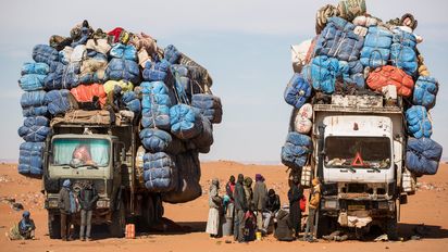 ©PHOTOPQR/LE PARISIEN / MATTHIEU DE MARTIGNAC / MADAMA / LE 01/01/15 La base militaire de Madama au Niger est une position stratégique de l'opération Barkhane qui lutte contre le terrorisme dans la région su Sahel. Military base in Madama near the border with Lybia.