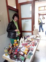 Verkaufsstand mit fair gehandelten Produkten