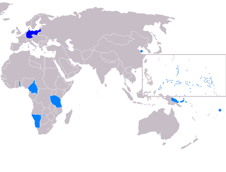 Karte des deutschen Reiches und seiner Kolonien 1914 © CC BY-SA 3.0