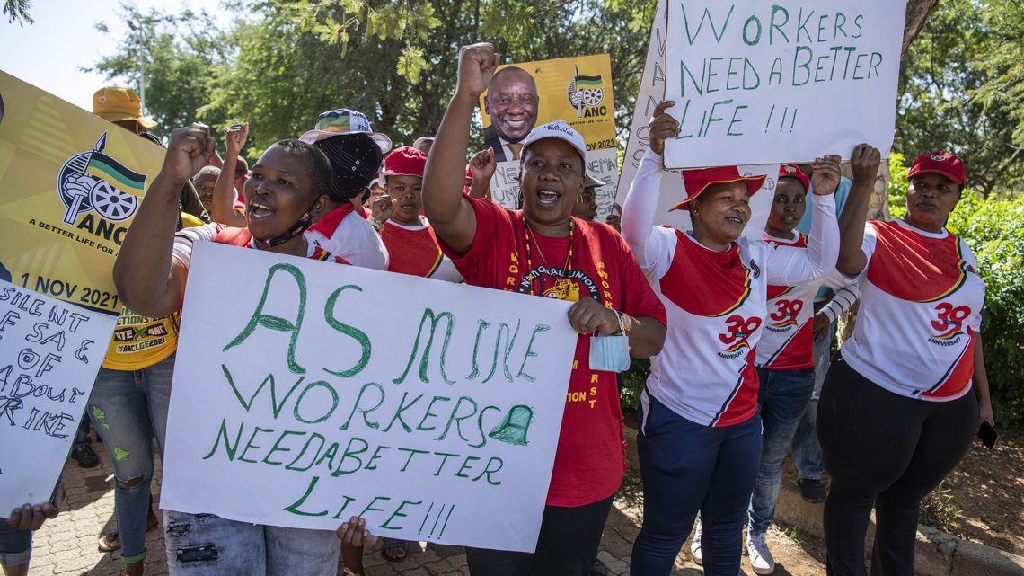 Demonstration in Südafrika