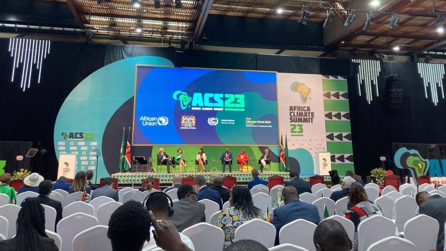 Konferenzsaal beim ersten afrikanischen Klimagipfel