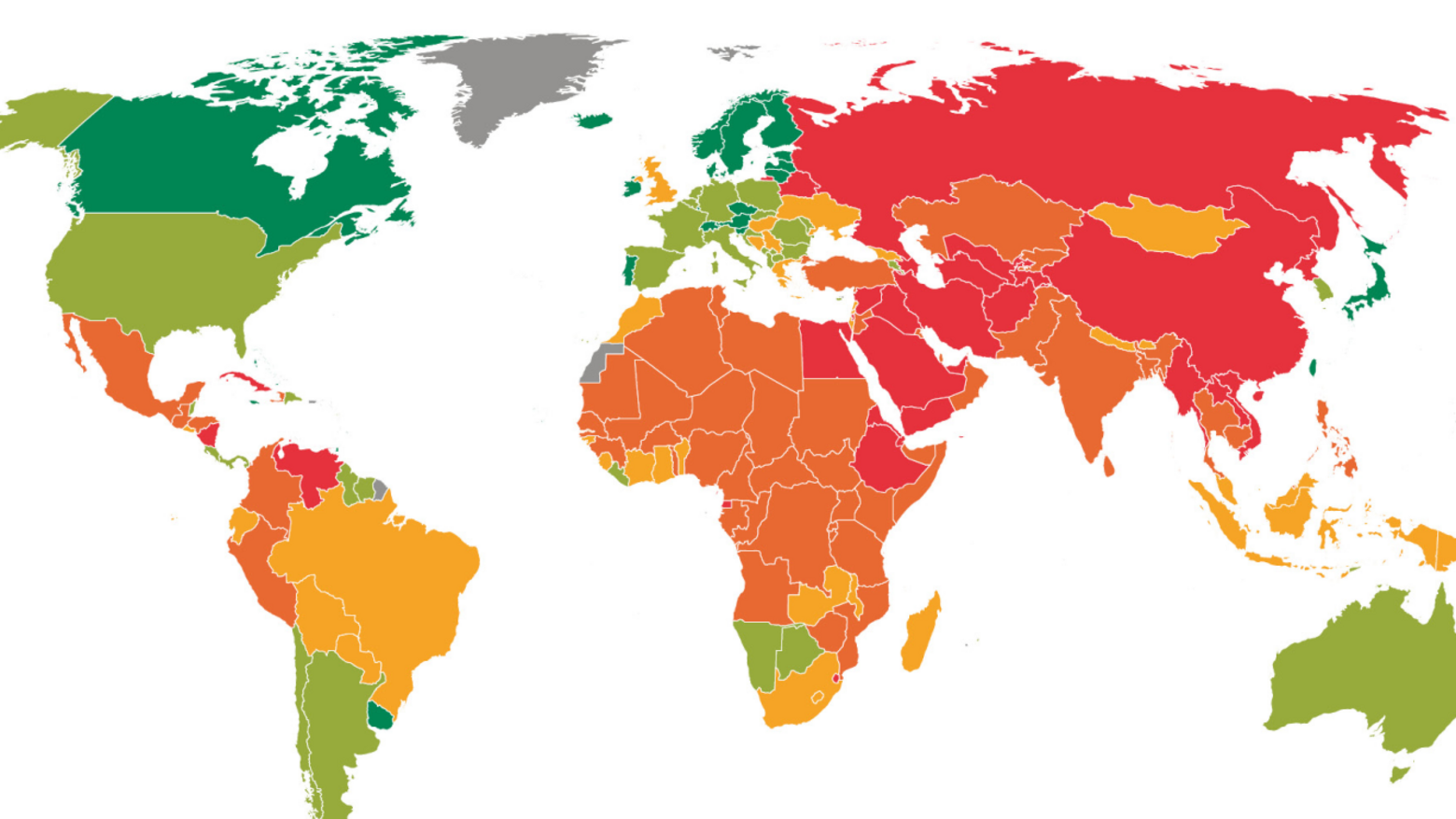 Weltkarte, Atlas der Zivilgesellschaft 2025
