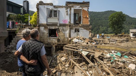 Zerstörung in Rech, Deutschland