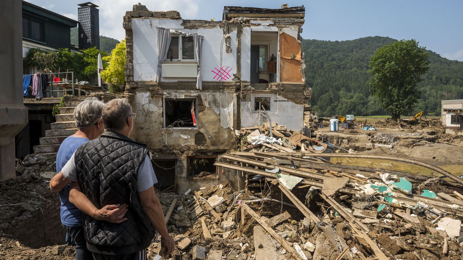 Zerstörung in Rech, Deutschland