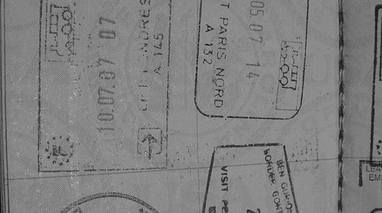 Einreisestempel in einem Pass