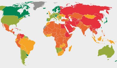 Weltkarte Atlas der Zivilgesellschaft 2025