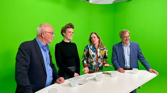 Kandidaten für die Europa-Wahl 2024 bei einer Panel-Diskussion von Brot für die Welt