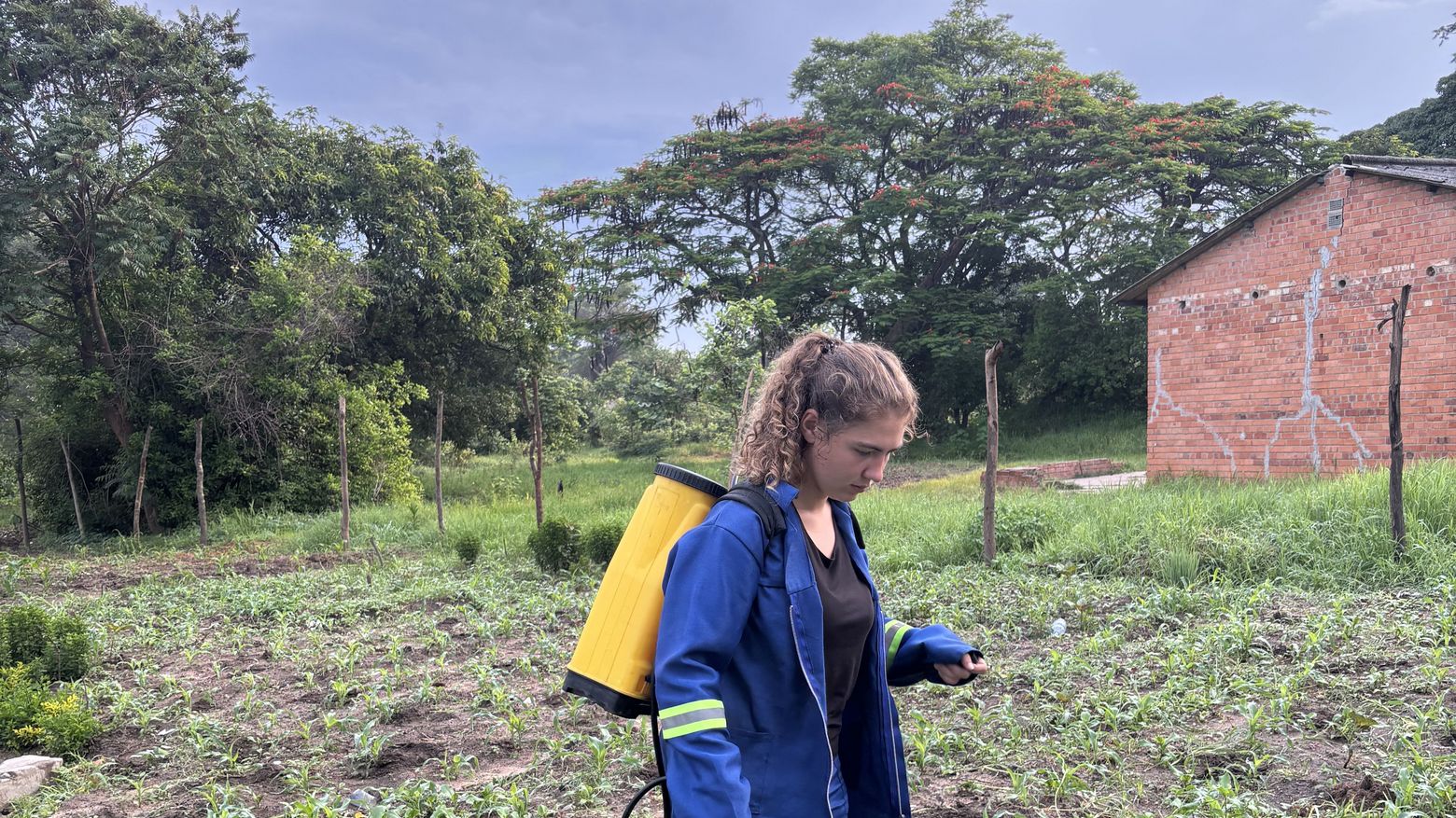 Bei der Arbeit im Garten